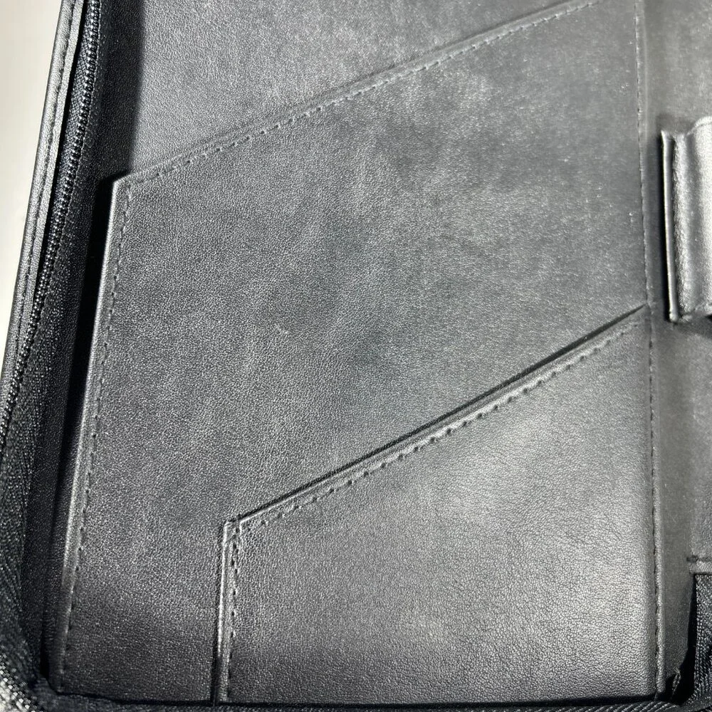 Raytheon Synergy of One Leather Case with Notepad Journal Page Size 8 x 5 BLACK